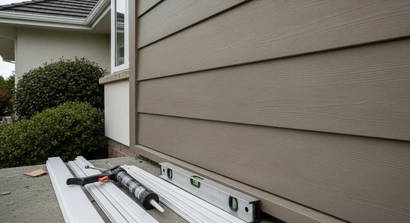 New siding installed on residential home exterior