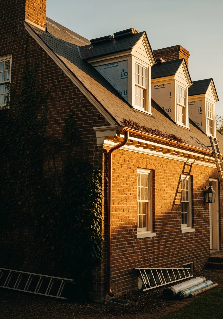 Williamsburg property owner standing in front of historic home with completed preservation project.